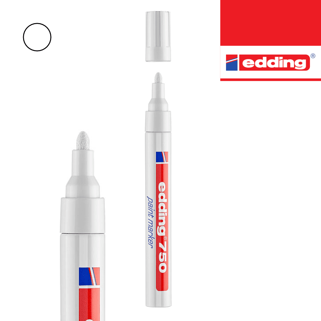 Caneta Permanente Edding 750 2.0-4.0MM - Branco