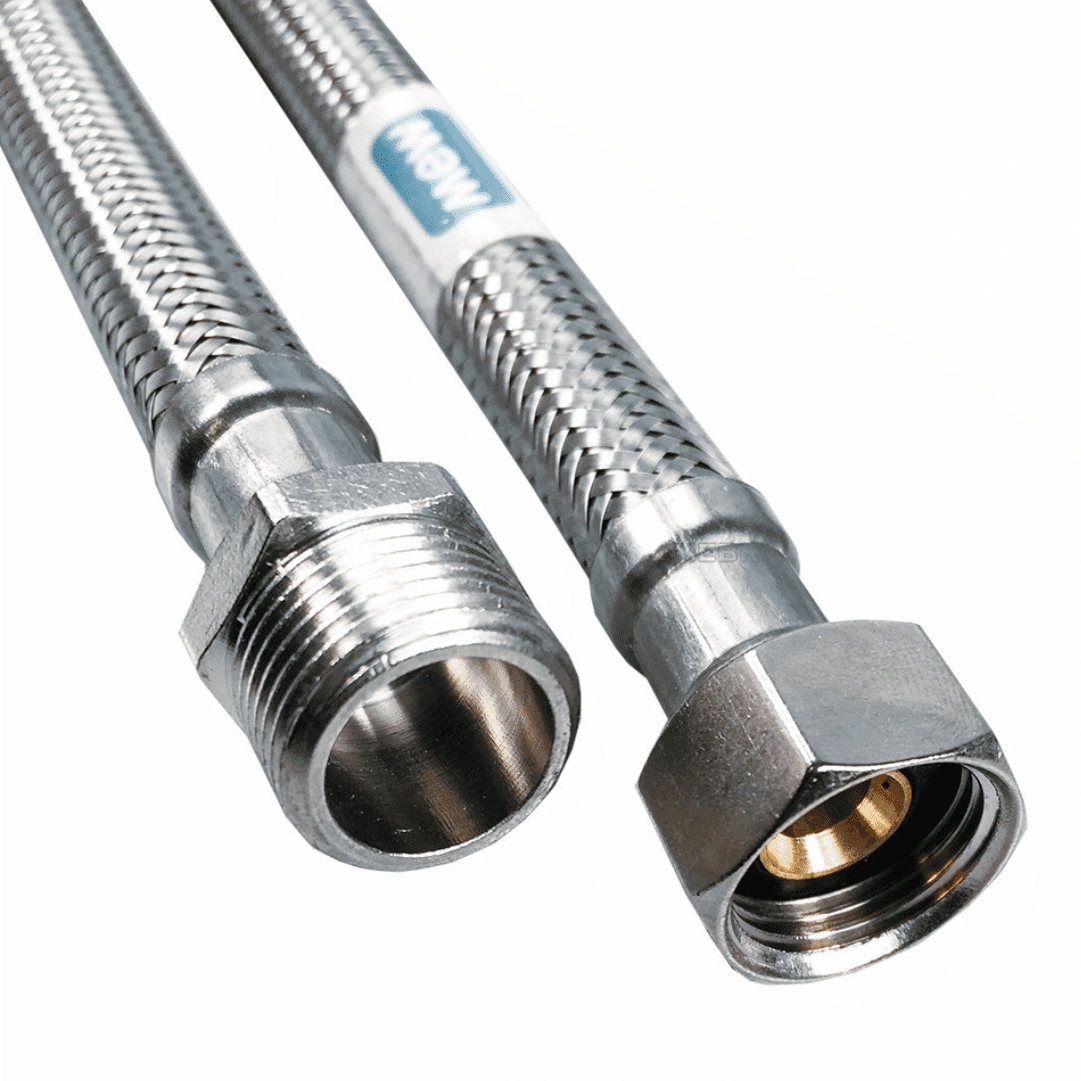 Bicha Malha Aço Inox Mew 1/2"x1/2" - M/F