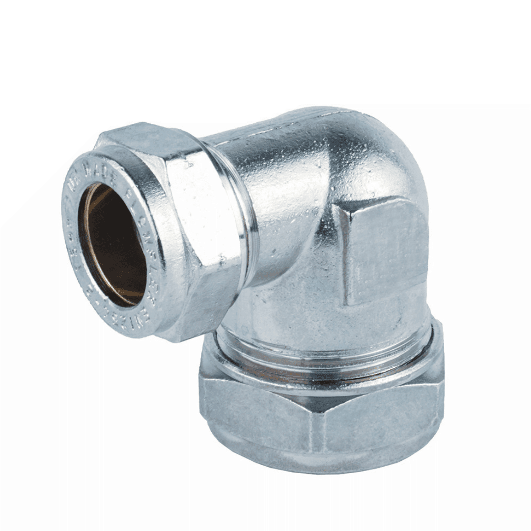 Joelho Redução Mew Cromado 90º - 22x18MM