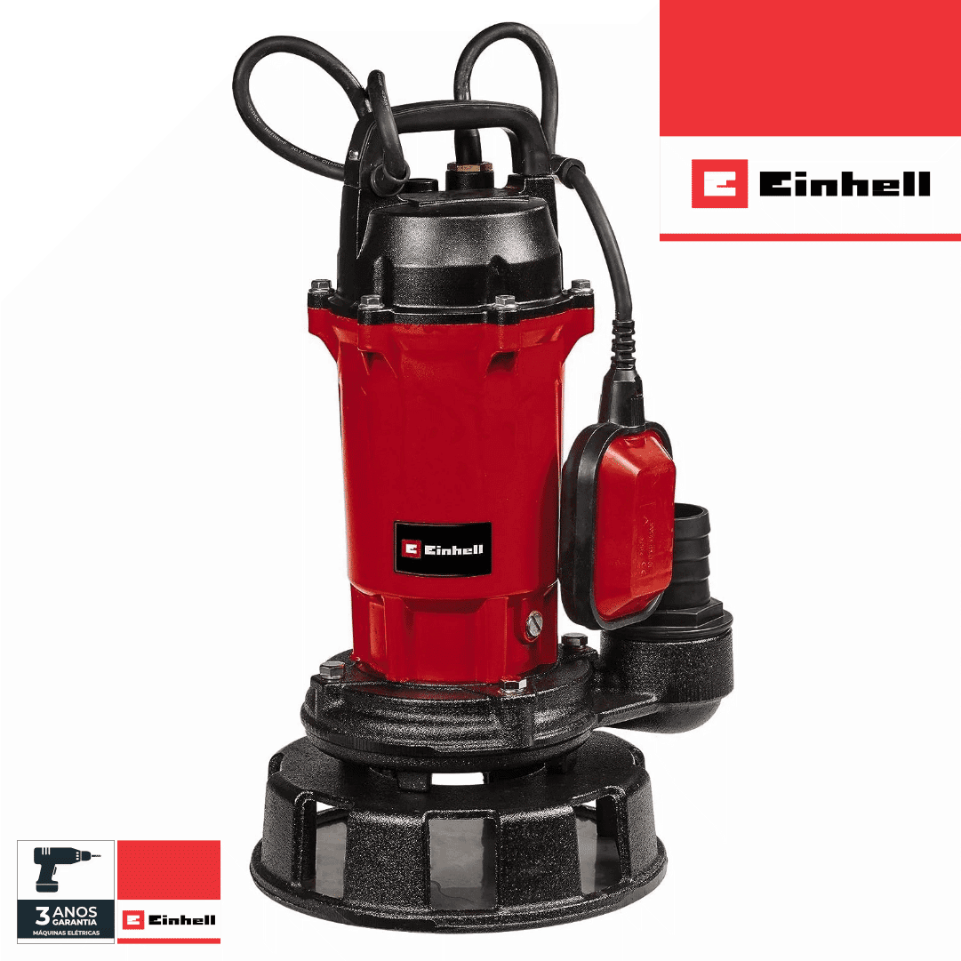 Eletrobomba Monofásica Submersível Einhell GE-DP 900 Cut 900W p/ Águas Residuais