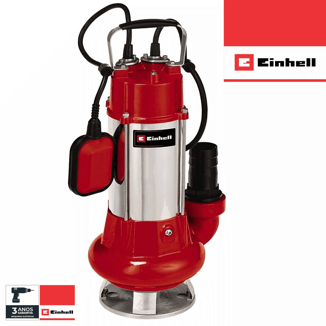 Eletrobomba Monofásica Submersível Einhell GC-DP 1340 G 1300W p/ Águas Residuais