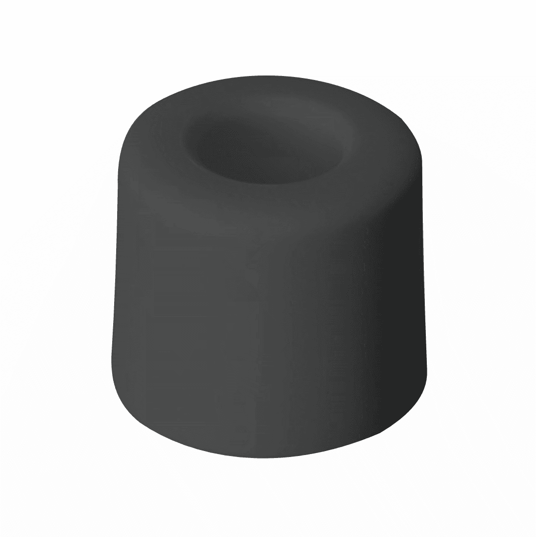 Batente Macfer p/ Porta Borracha Preto