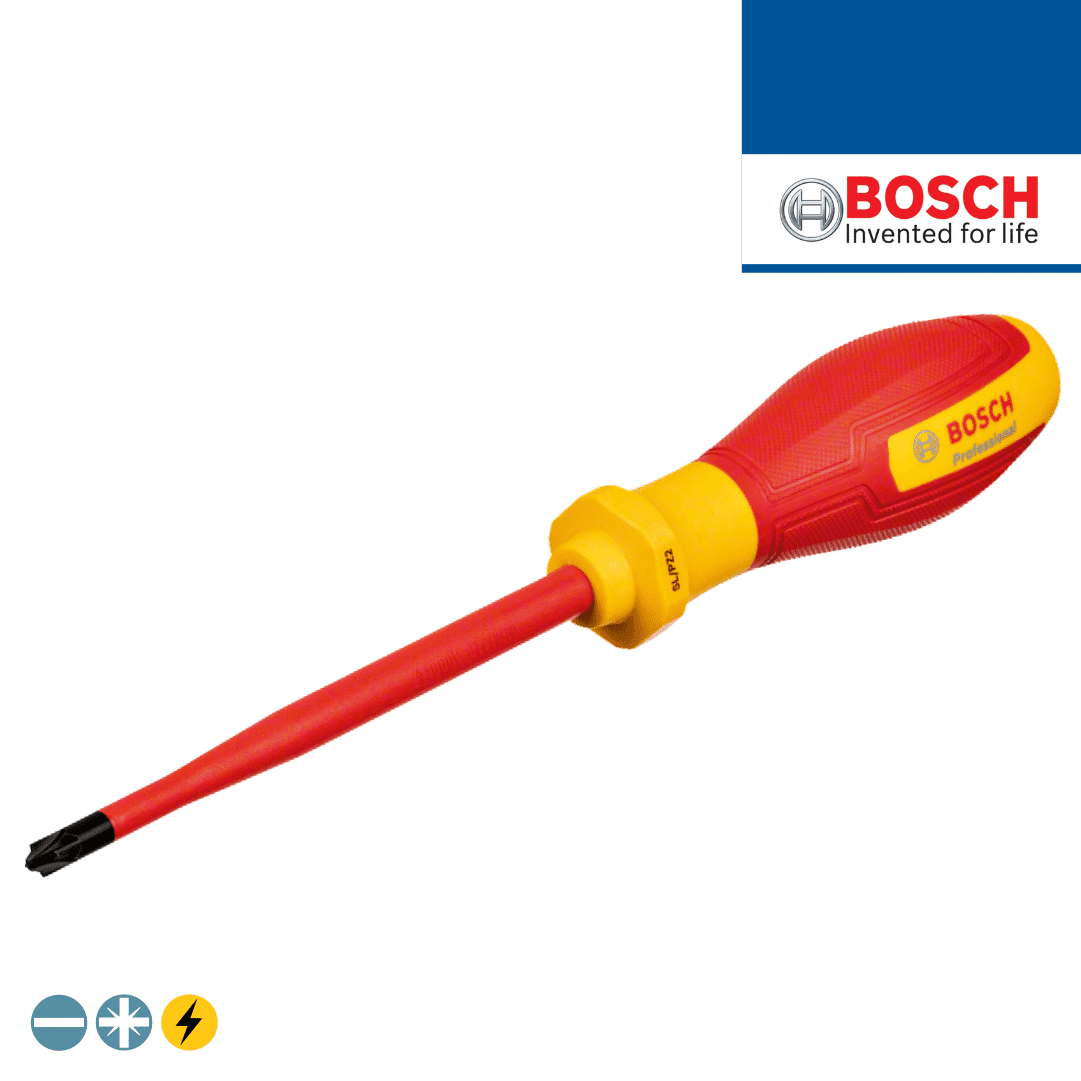 Chave Fenda/Pozidriv Isolada Bosch SL/PZ2x125MM (1600A02ND7)