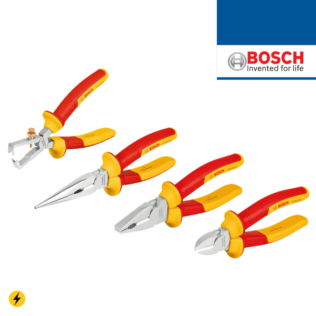 Jogo de Alicates Isolados Bosch - 4PCS (1600A02NG1)