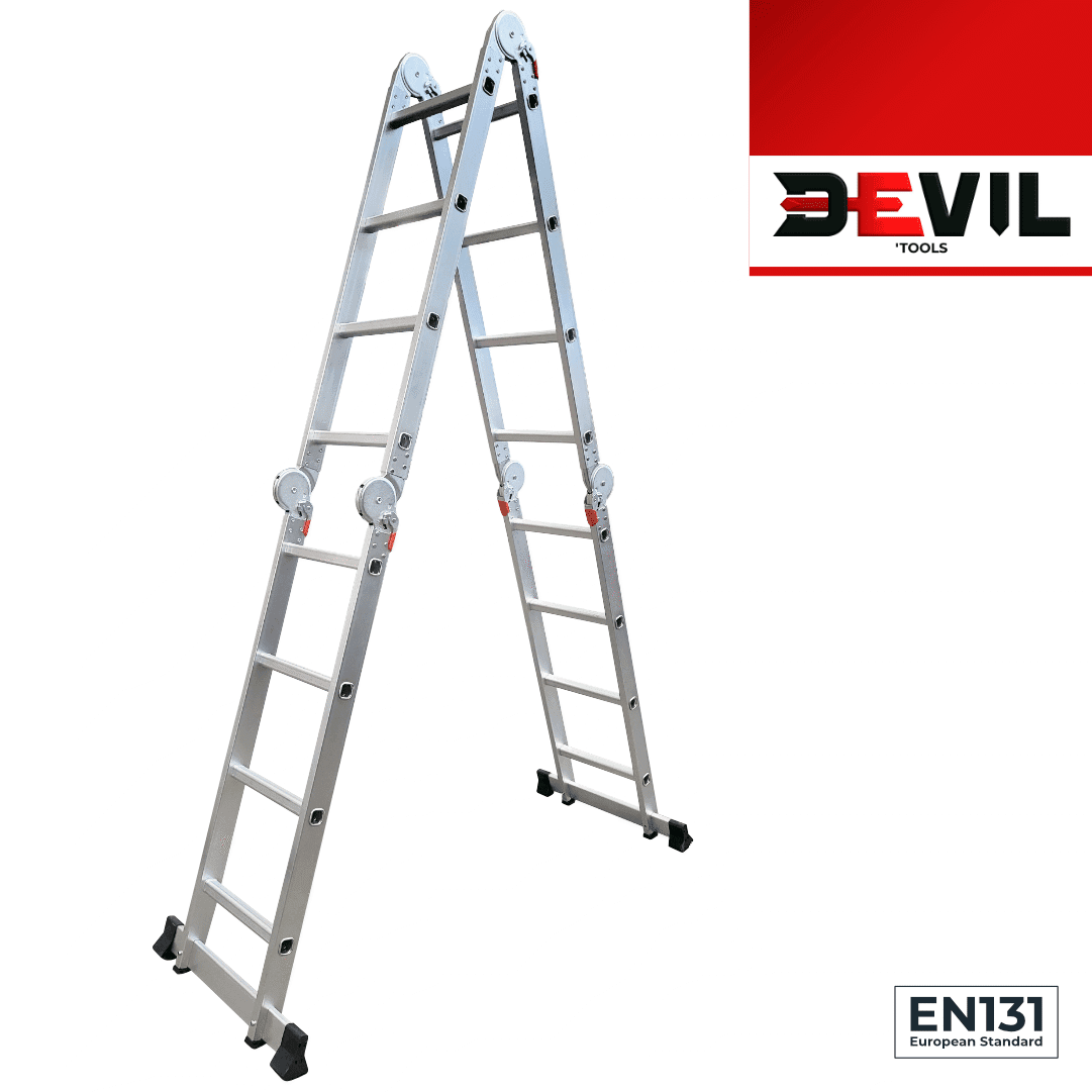 Escada Alumínio Multiusos Devil'Tools c/ Plataforma