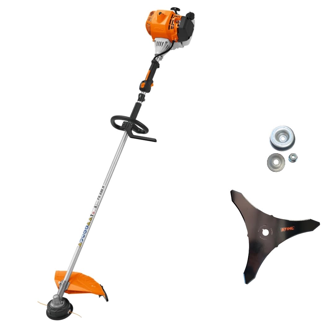 Aparador Relva Stihl Gasolina FS 235 R c/ Fio AutoCut C-26-2 + Lâmina 3 Dentes 250MM