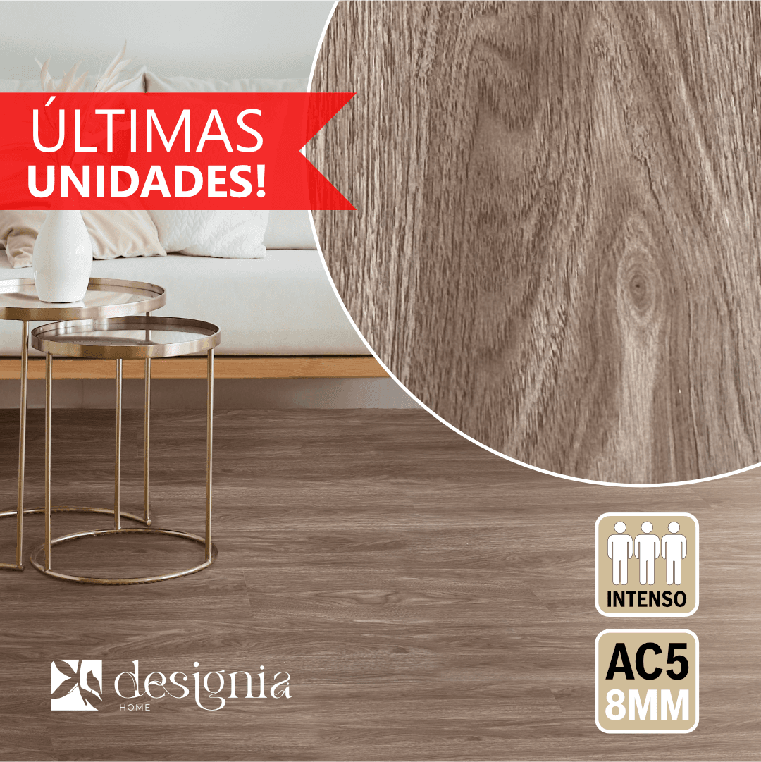  Pavimento Flutuante Laminado AC5 8MM - Carvalho Urban