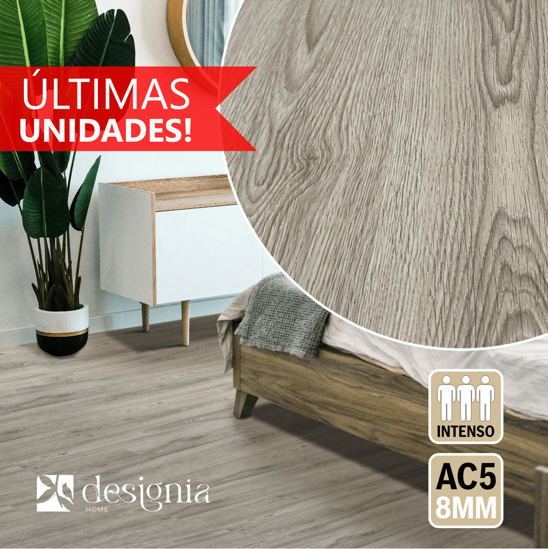  Pavimento Flutuante Laminado AC5 8MM - Carvalho Champanhe