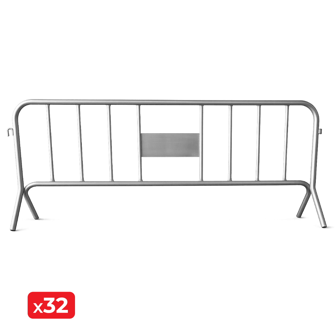 Barreira de Segurança Anti-Motim 2500x1000MM Galvanizada 2 Bases - 32UNI