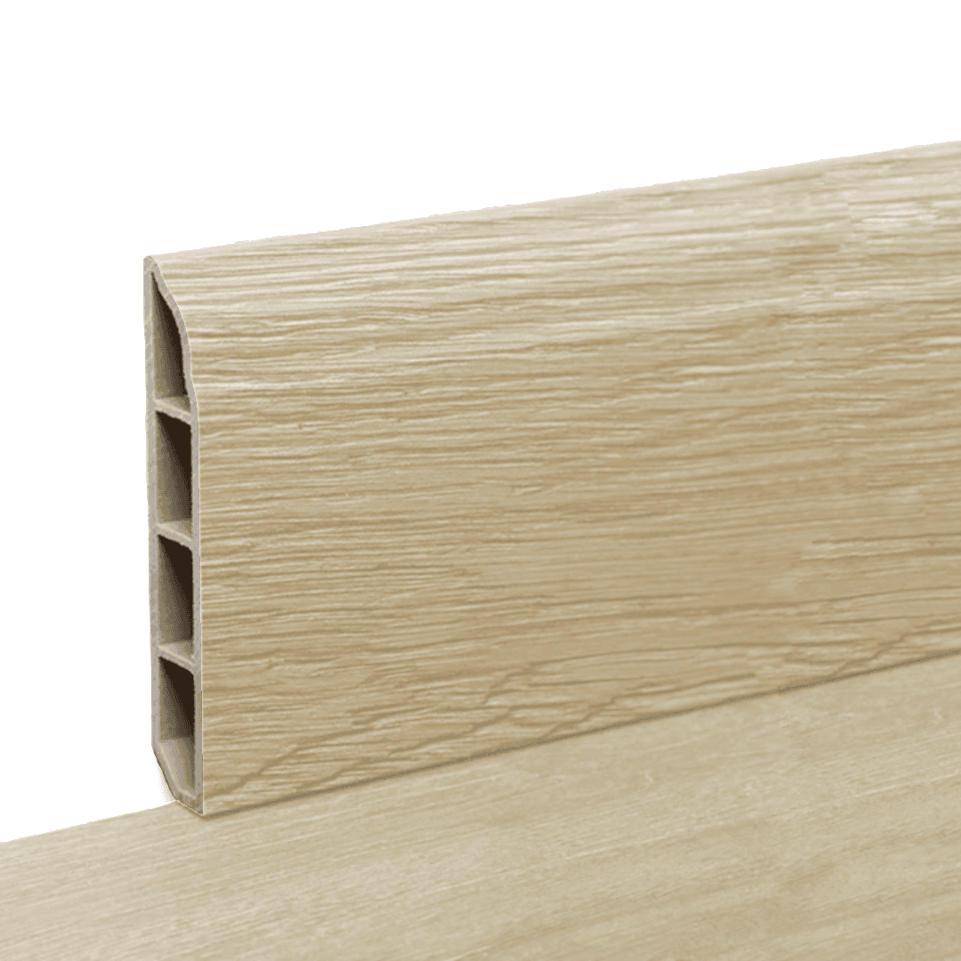  Rodapé p/ Pavimento Vinílico SPC 2400x12x80MM - Carvalho Areia