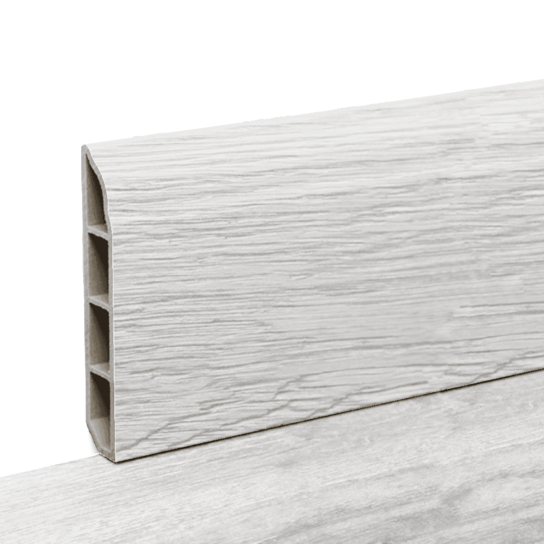  Rodapé p/ Pavimento Vinílico SPC 2400x12x80MM - Carvalho Ártico