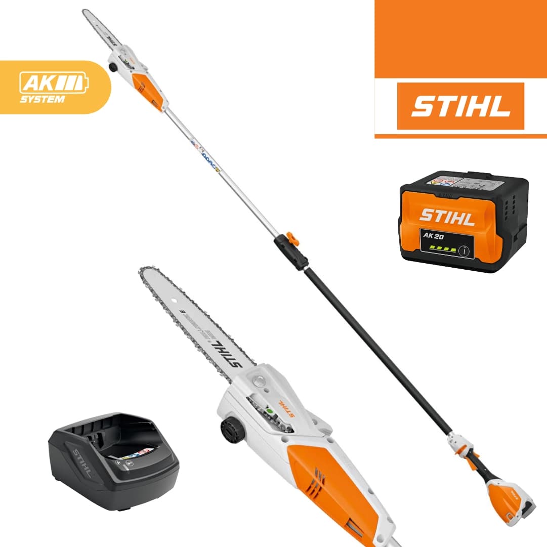 Podadora Stihl HTA 50.0 25 R 1/4" PM3 - 25CM + Bateria AK 20 4.0Ah + Carregador