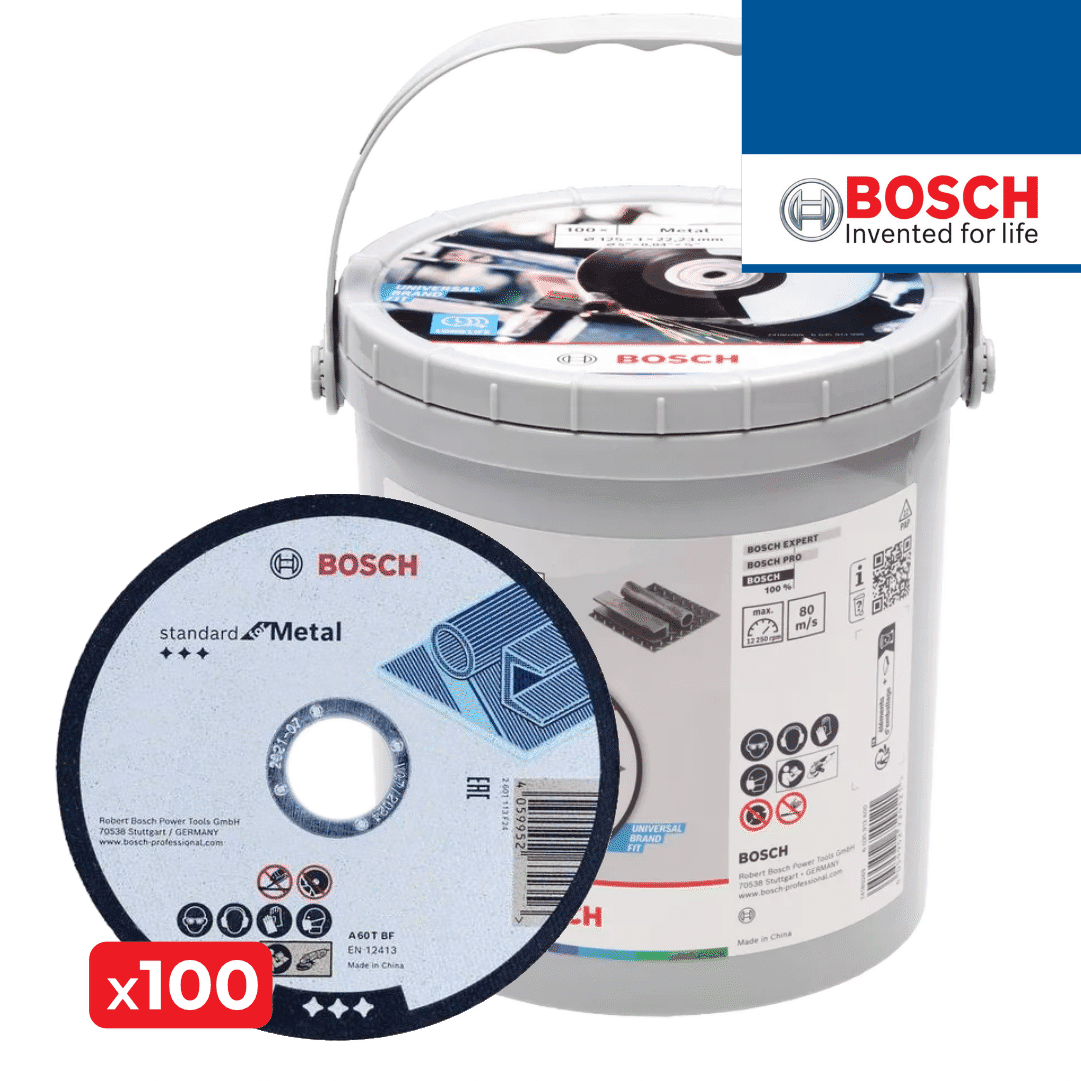 Caixa de Discos Corte Bosch Standard p/ Metal 115MMx1MM - 100UNI