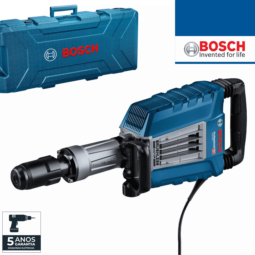Martelo Demolidor Elétrico Bosch GSH 14 C + Mala