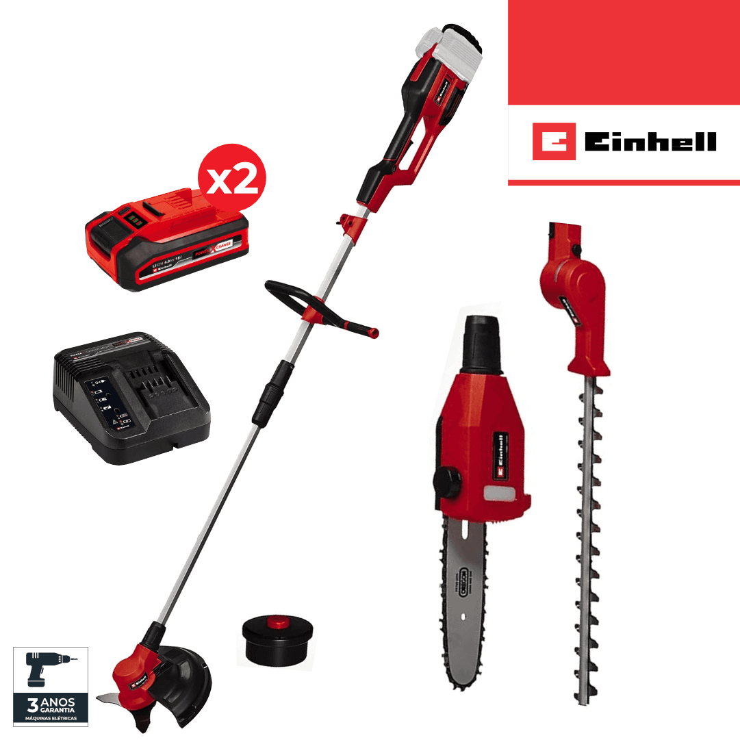 Multifunções Einhell GE-LM 36/4 in 1 Li-Solo + 2 Baterias PXC Plus 18V 4.0Ah Plus + Carregador