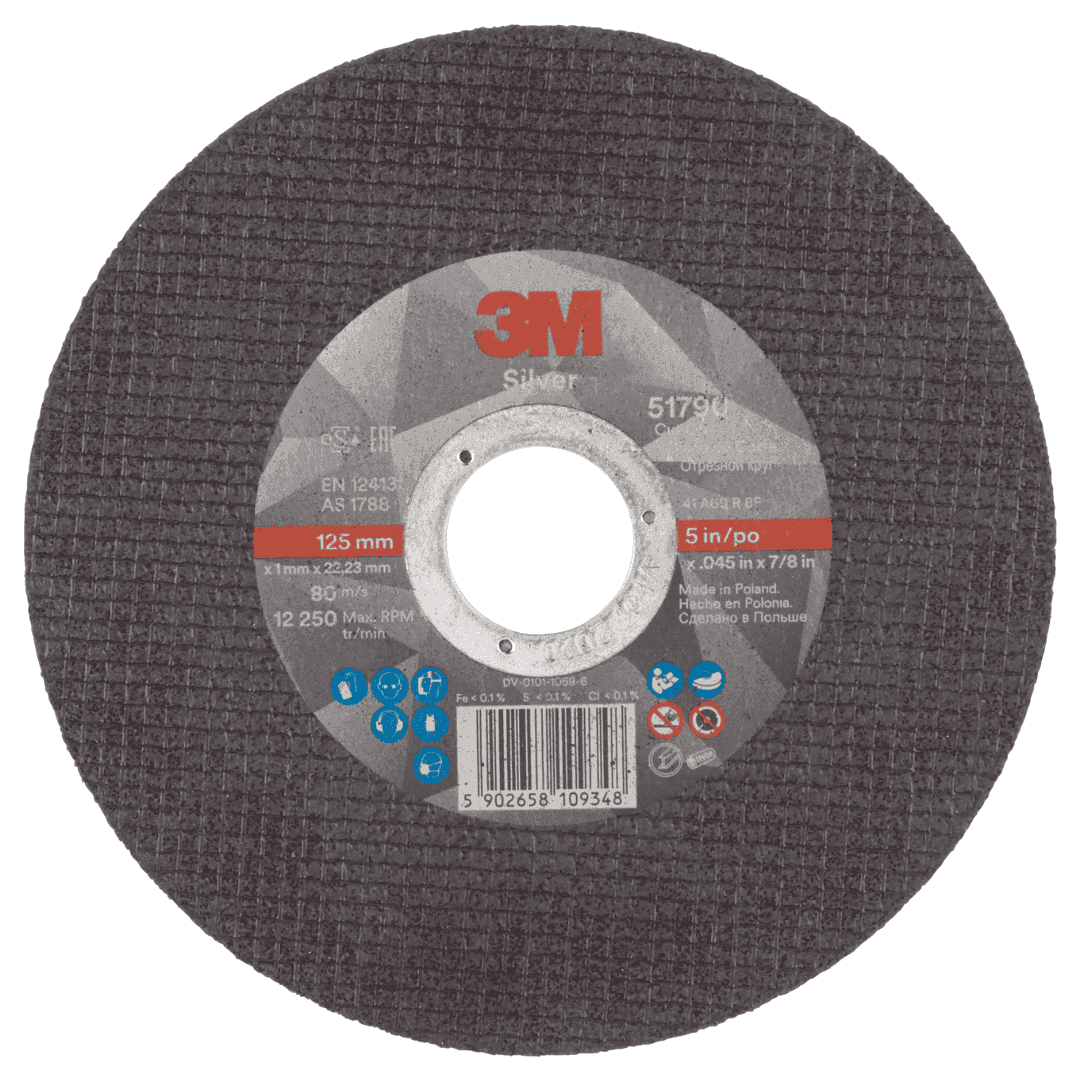Disco Corte 3M 51790 T41 Silver p/ Inox 125MMx1MM