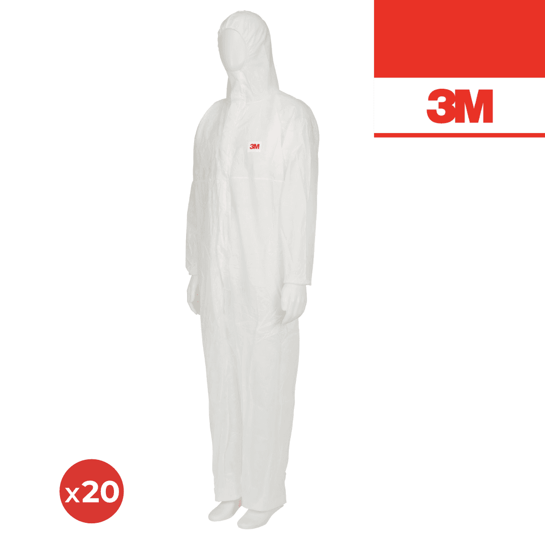 Fato Macaco Branco 3M 4500 W Descartável Tipo 1 - 20UNI