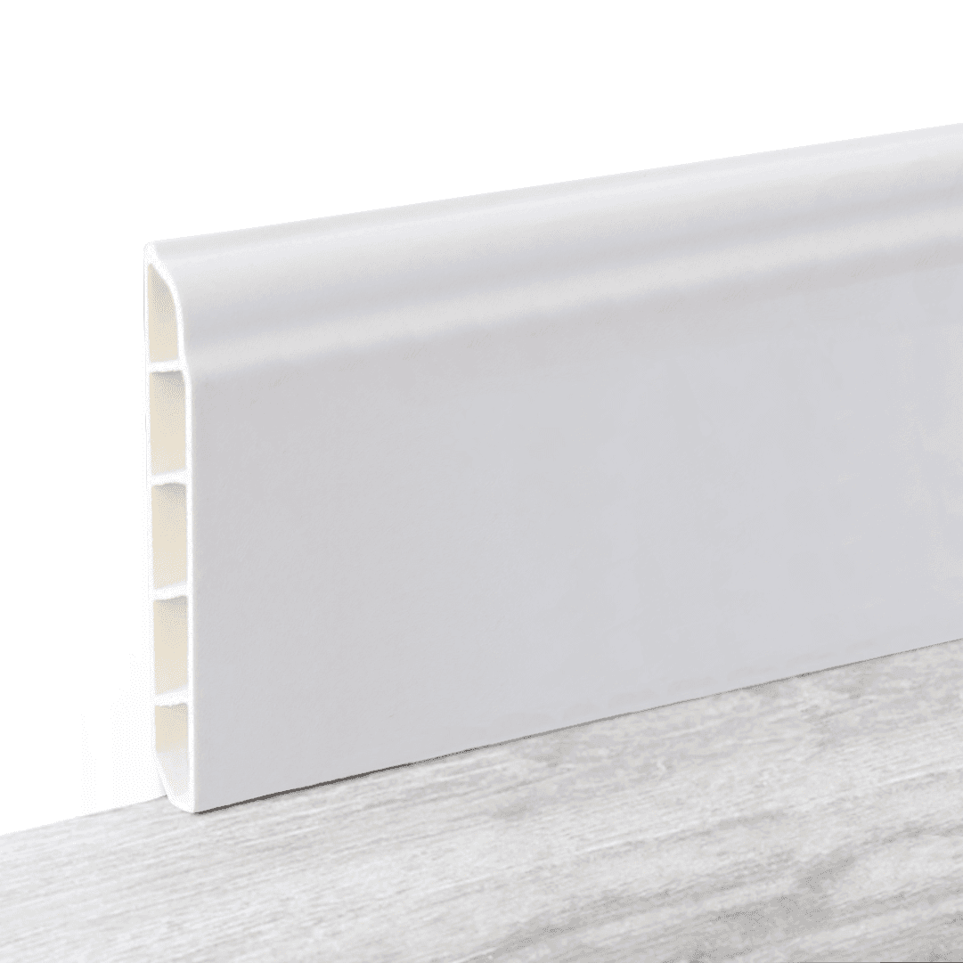  Rodapé p/ Pavimento Vinílico SPC 2400x12x80MM - Branco