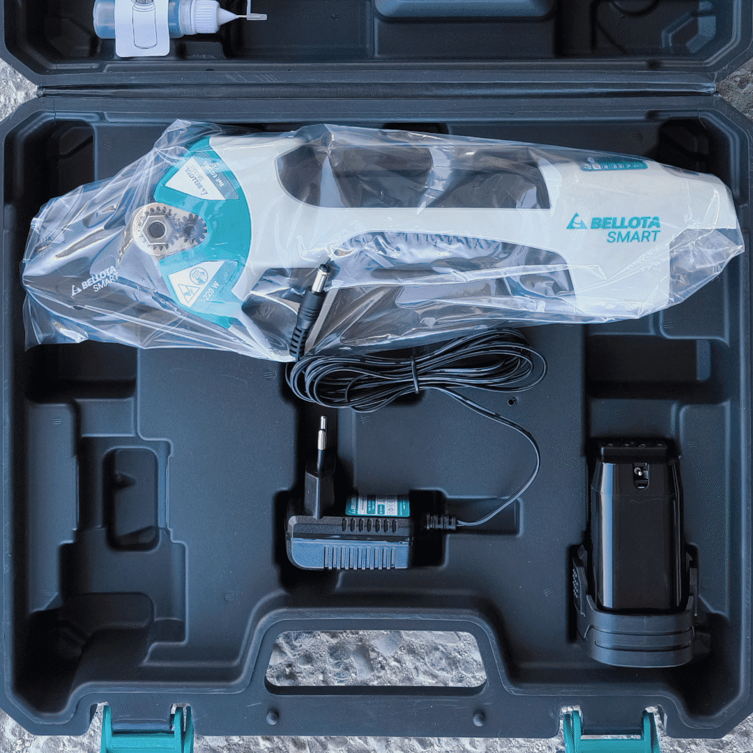  Tesoura Poda Bellota Smart + Bateria 14.4V 1.5Ah + Carregador + Mala