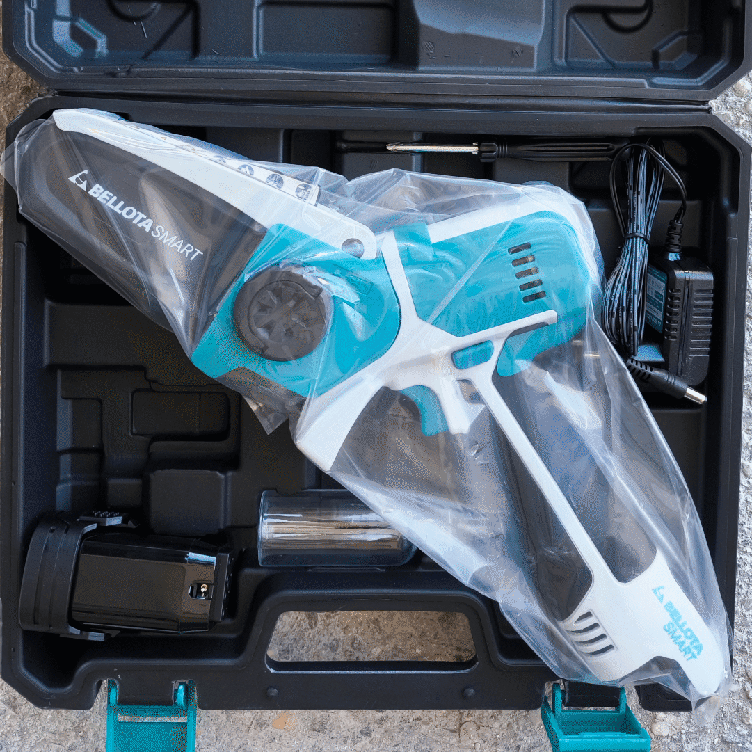Mini Eletrosserra Podadora Bellota Smart + Bateria 14.4V 1.5Ah + Carregador + Mala