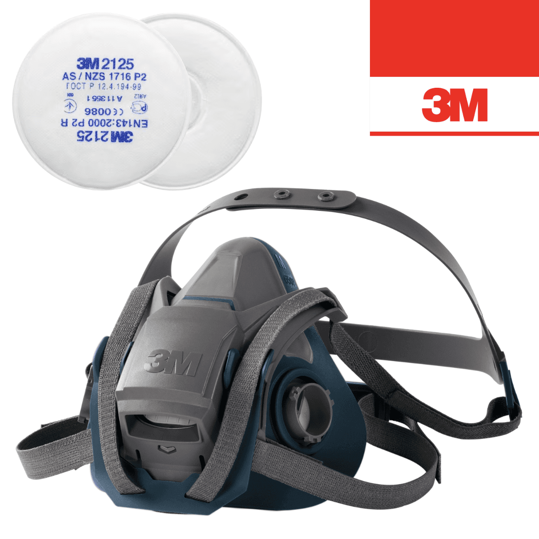 Máscara de Proteção 3M Semi Facial Reutilizável 6500QL + Filtro Partículas 2125 P2 R