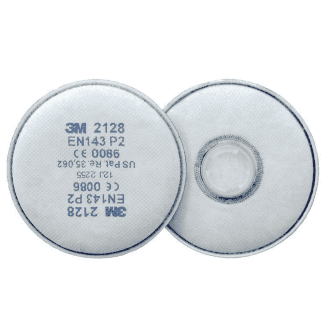 Máscara de Proteção 3M Semi Facial Reutilizável 6500QL + Filtro Partículas, Vapores e Gases 2128 P2 R