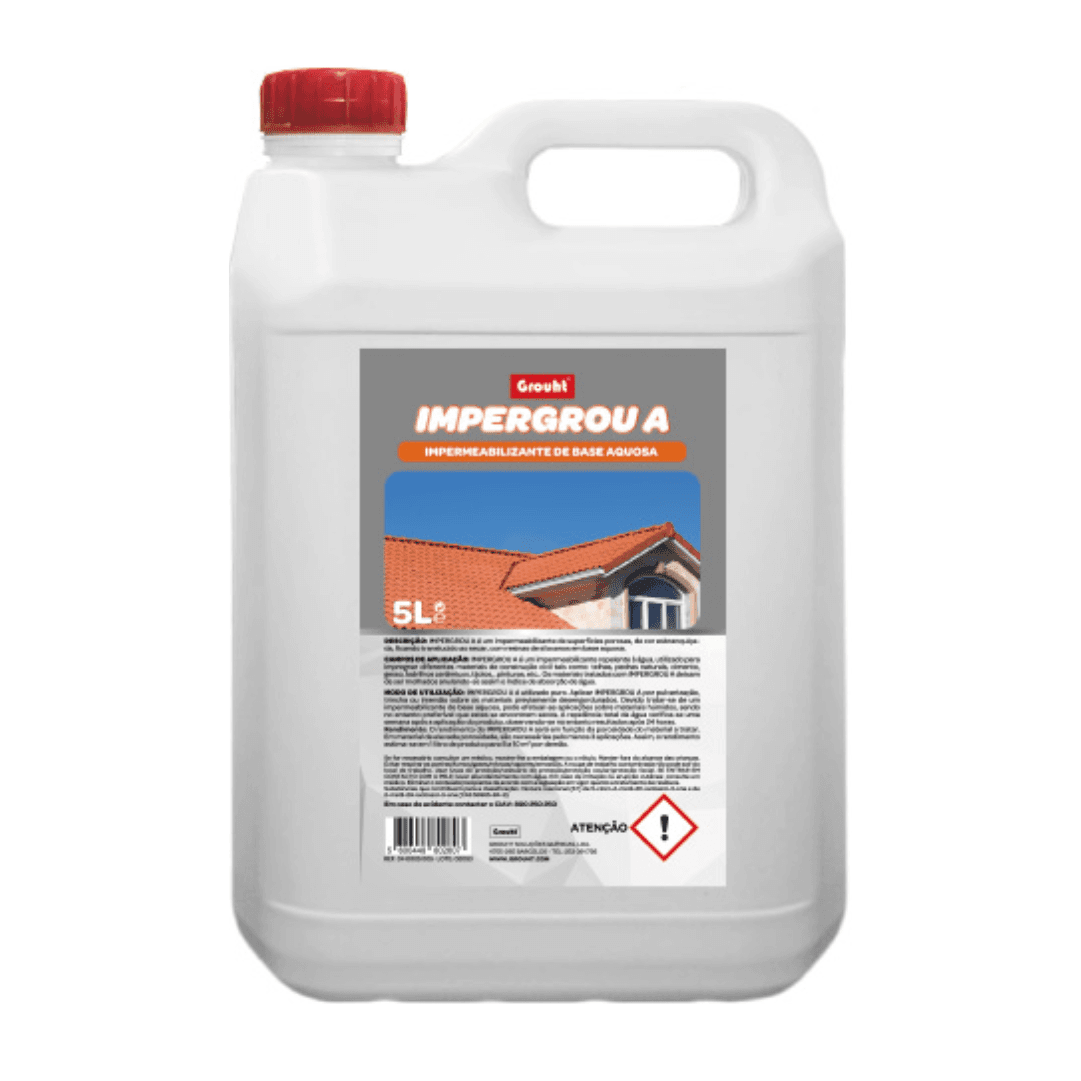 Impermeabilizante Base Aquosa Impergrou A p/ Telhados e Pedras - 5LT