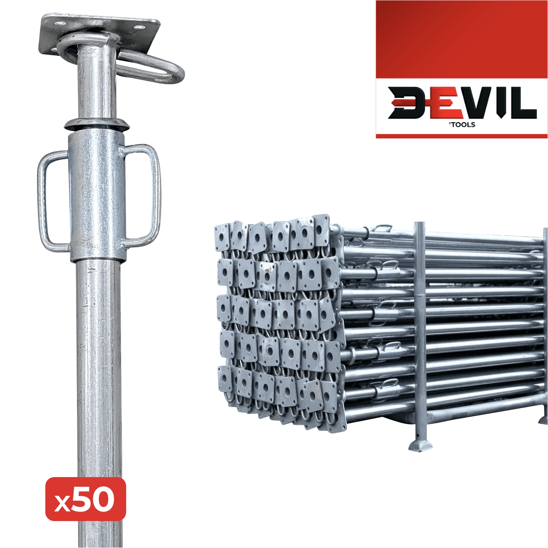 Prumo Metálico (IT) Galvanizado Extensível Devil'Tools 2.00MT-3.60MT - 50UNI