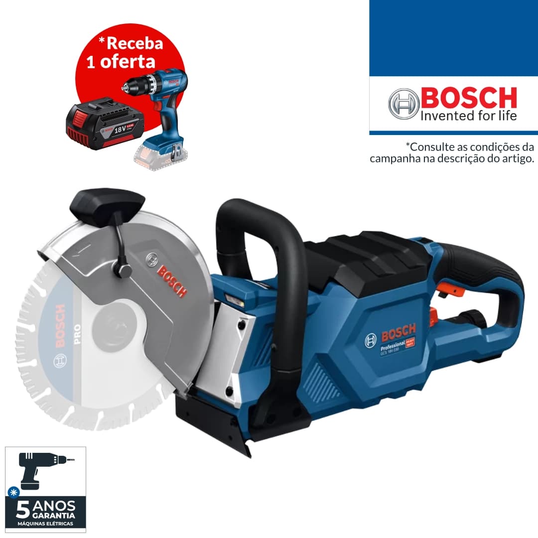 Cortador de Asfalto Bateria Bosch Profissional GCS 18V-230 (06013B0000)