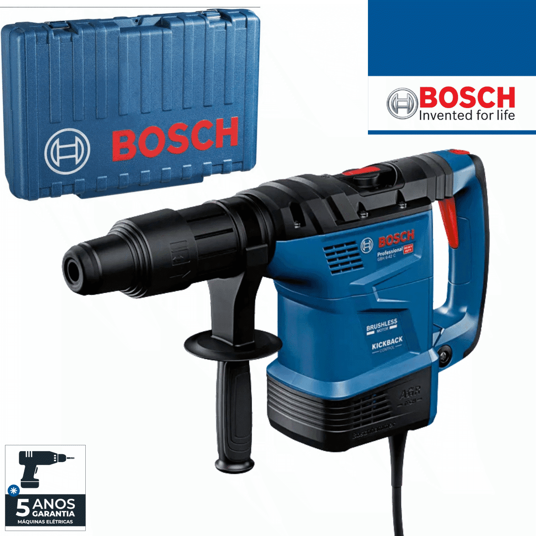 Martelo Perfurador Elétrico Bosch Profissional GBH 6-42 C + Mala (0611278020)