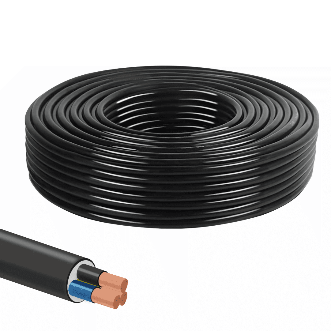 Cabo FVV 3 Fios Preto - 100MT