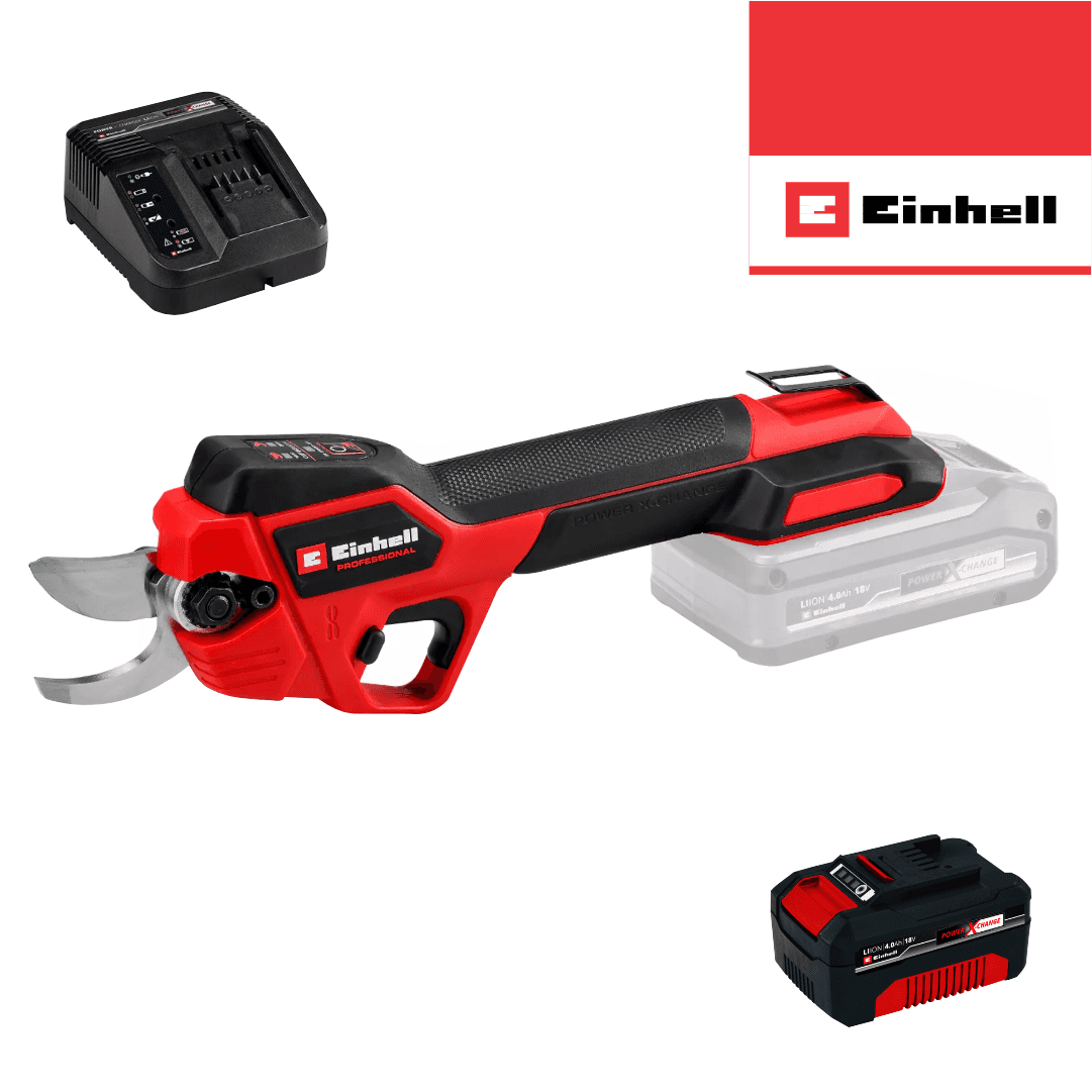 Tesoura Poda Einhell GP-LS 18/28 Li BL Solo + Bateria 18V 4.0Ah + Carregador