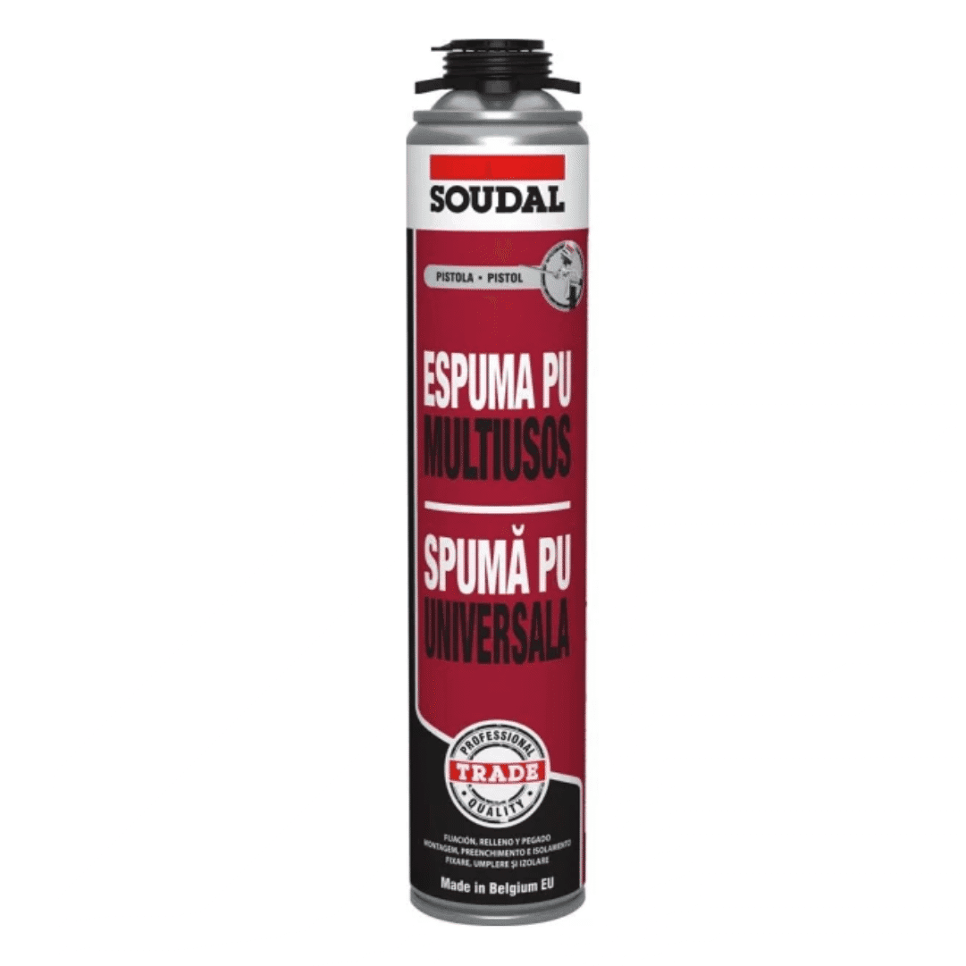 Espuma Poliuretano Soudal Multiusos Universal p/ Pistola - 750ML