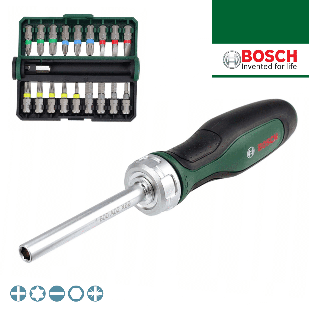 Jogo Bits Bosch c/ Chave Roquete - 18PCS