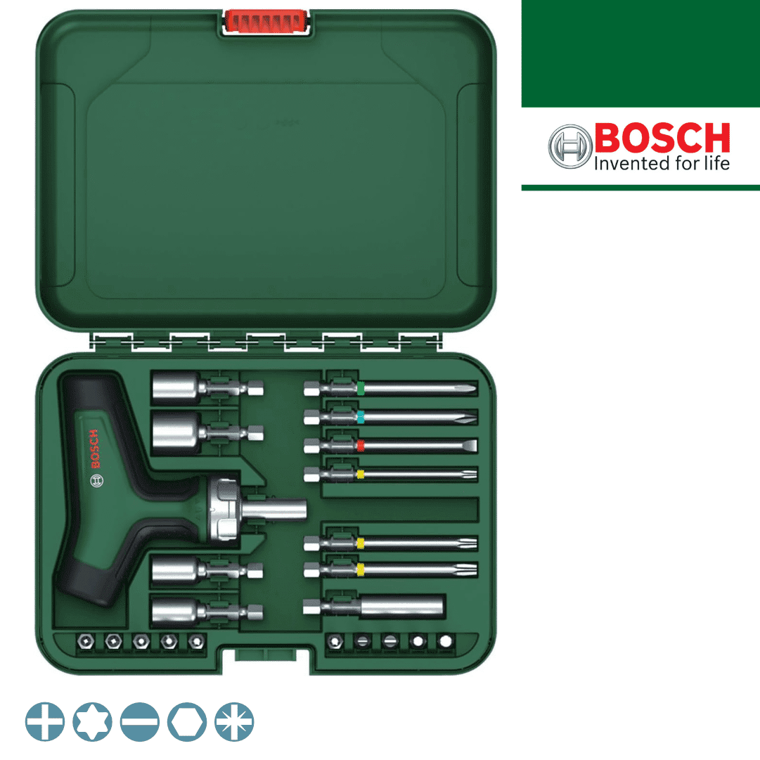 Jogo Bits Bosch c/ Chave Roquete - 22PCS