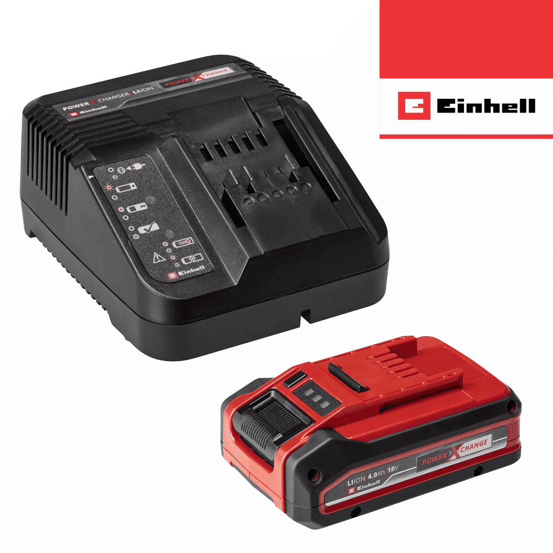Kit Einhell Bateria Plus PXC 18V 4.0Ah + Carregador