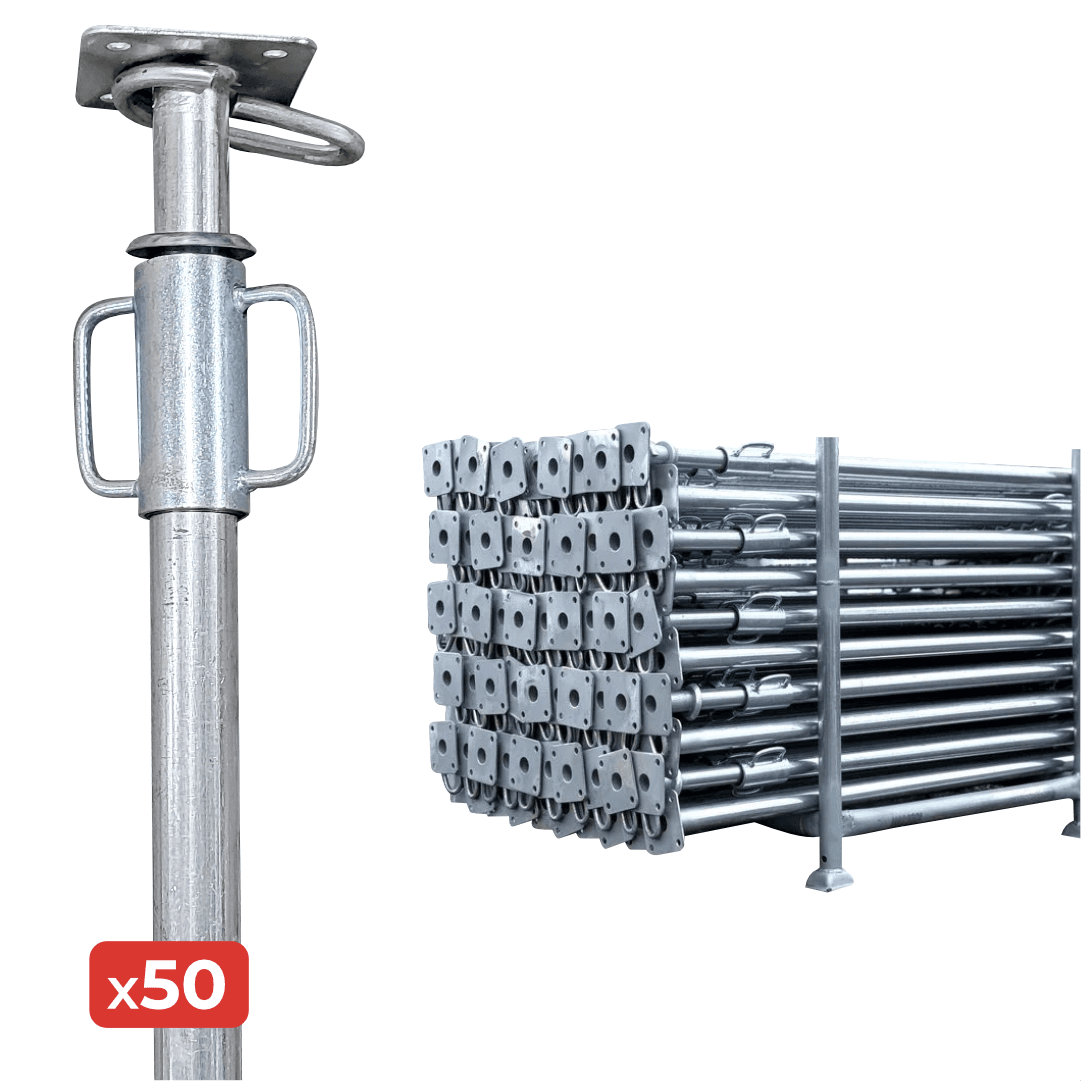 Prumo Metálico (IT) Galvanizado Reforçado Extensível Devil'Tools 2.00MT-3.60MT - 50UNI