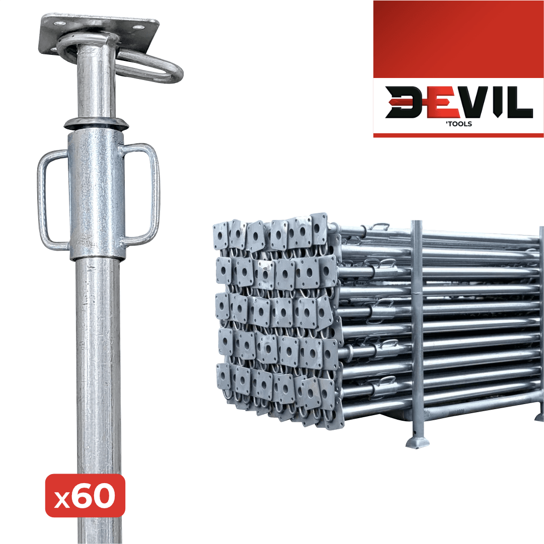 Prumo Metálico (IT) Galvanizado Reforçado Extensível Devil'Tools 2.70MT-5.00MT - 60UNI