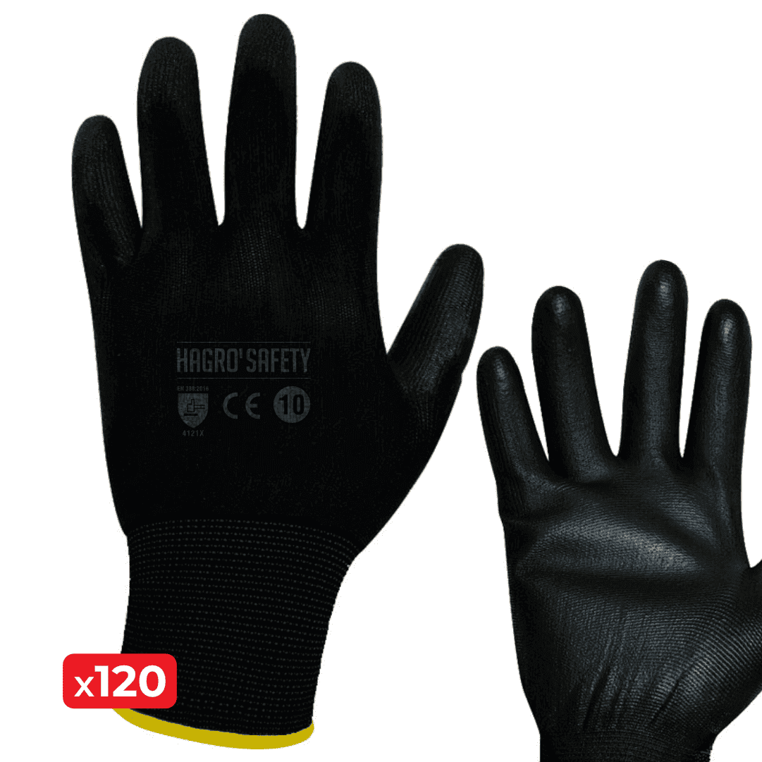 Luvas Hagro'Safety Nylon c/ Palma PU - 120PAR