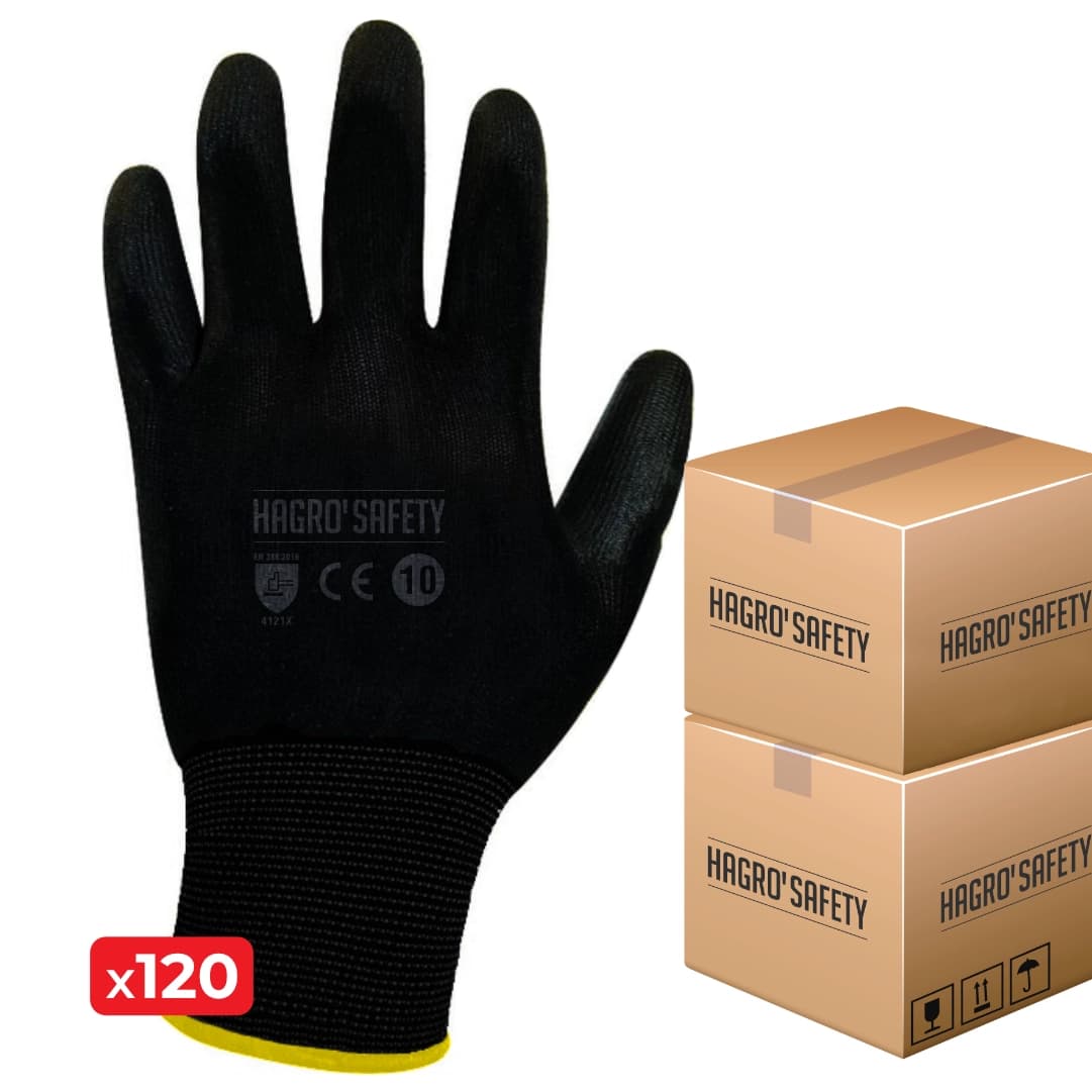 Luvas Hagro'Safety Nylon c/ Palma PU - 120PAR