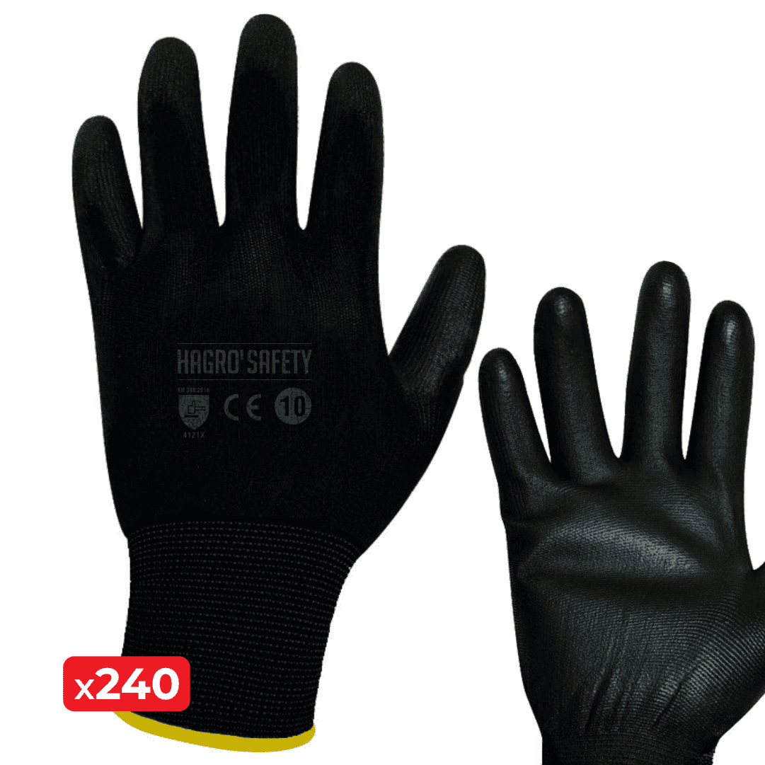 Luvas Hagro'Safety Nylon c/ Palma PU - 240PAR