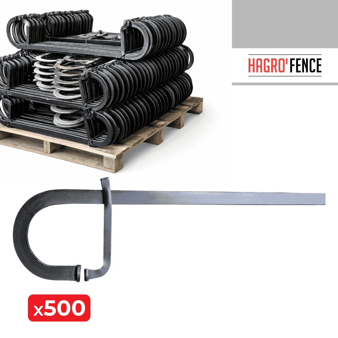 Cerra Junta Aço Preta Hagro'Fence 80CM - 500UNI