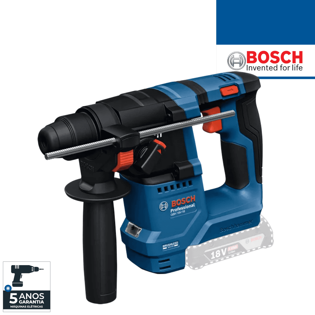 Martelo Perfurador Bateria Bosch Profissional GBH 18V-18 (0611927000)