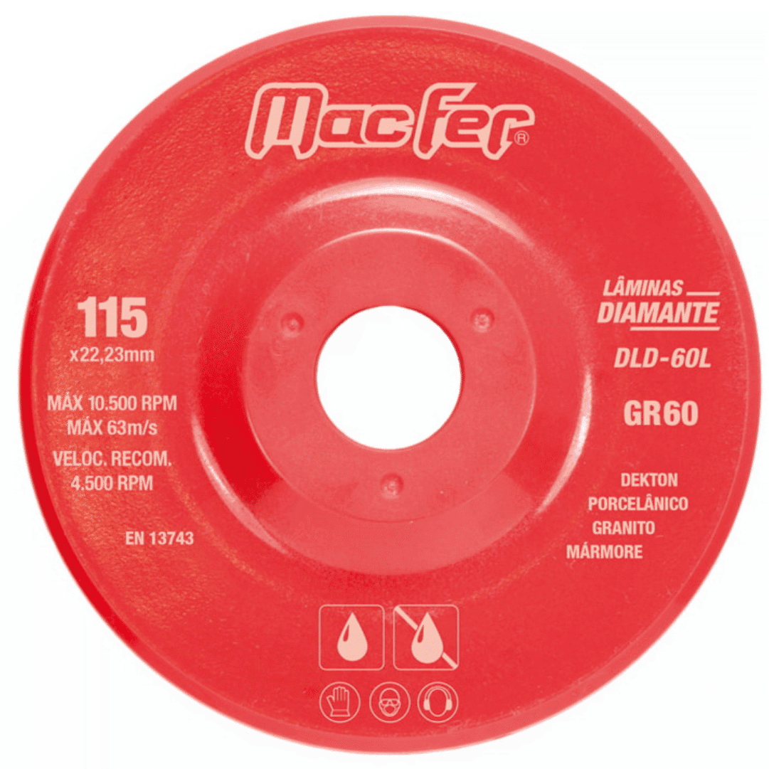 Disco Lamelas Diamante Macfer p/ Cerâmica