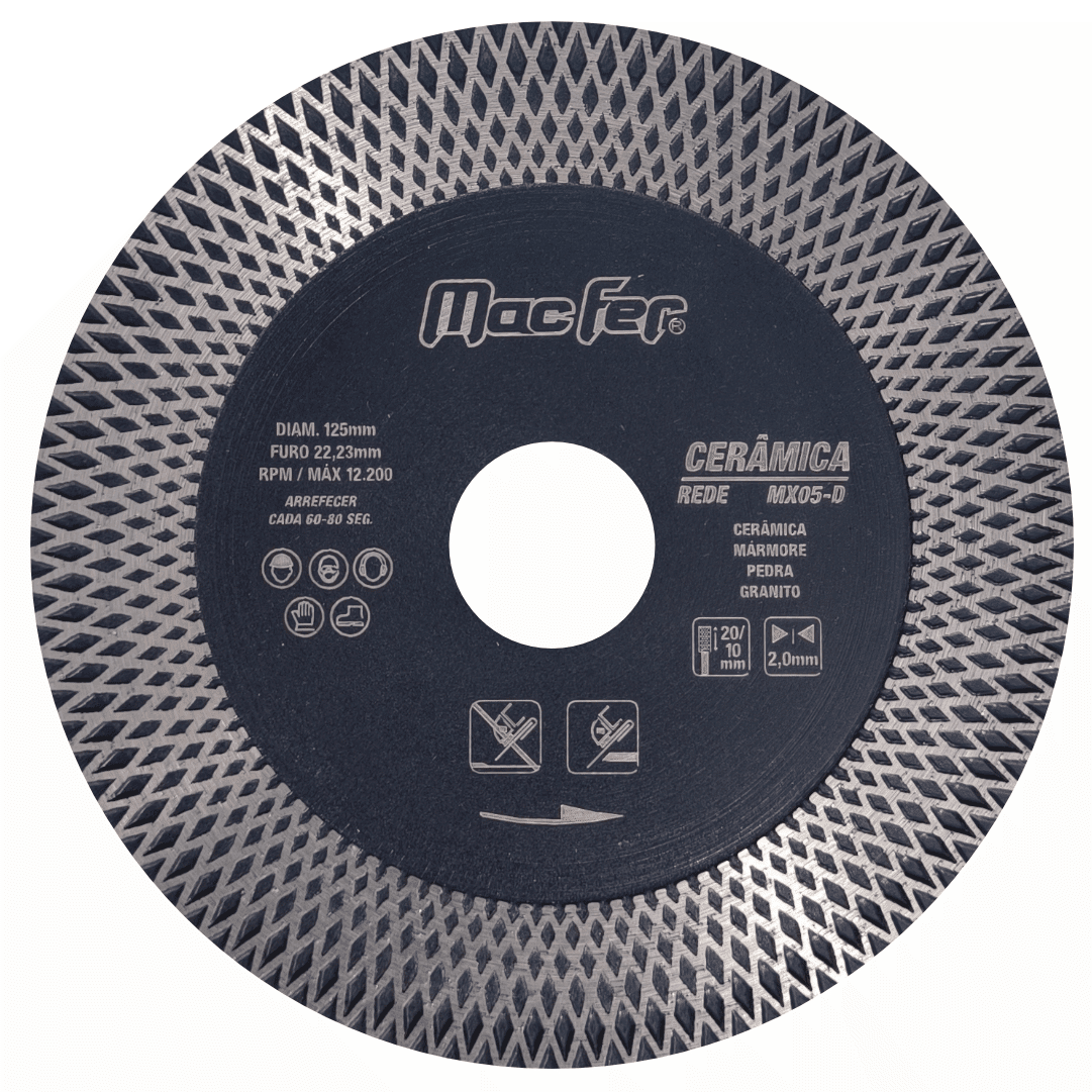 Disco Diamante Macfer Cerâmica Edge 125MM