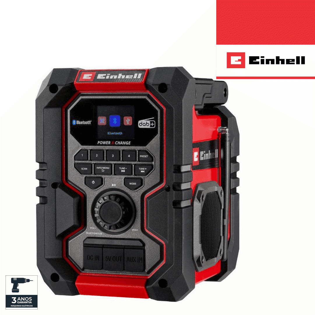 Rádio a Bateria Einhell TE-CR 18 Li DAB+/FM/BT - Solo