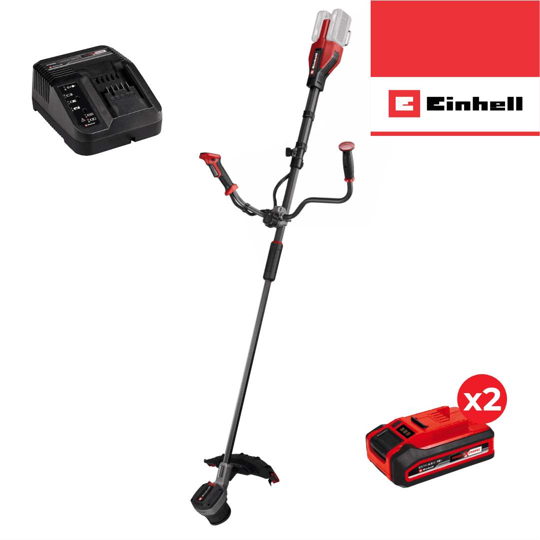 Roçadora Bateria Einhell GP-BC 36/430 Li BL - Solo + 2 Baterias PXC Plus 18V 4.0Ah + Carregador