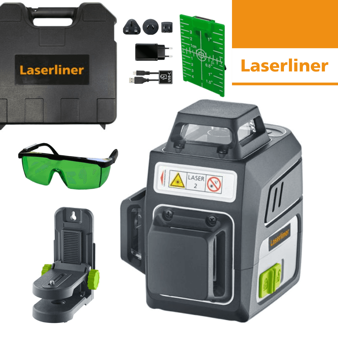 Nível Laser Laserliner PocketPlane-Laser 3G Linha Verde 30M + Mala