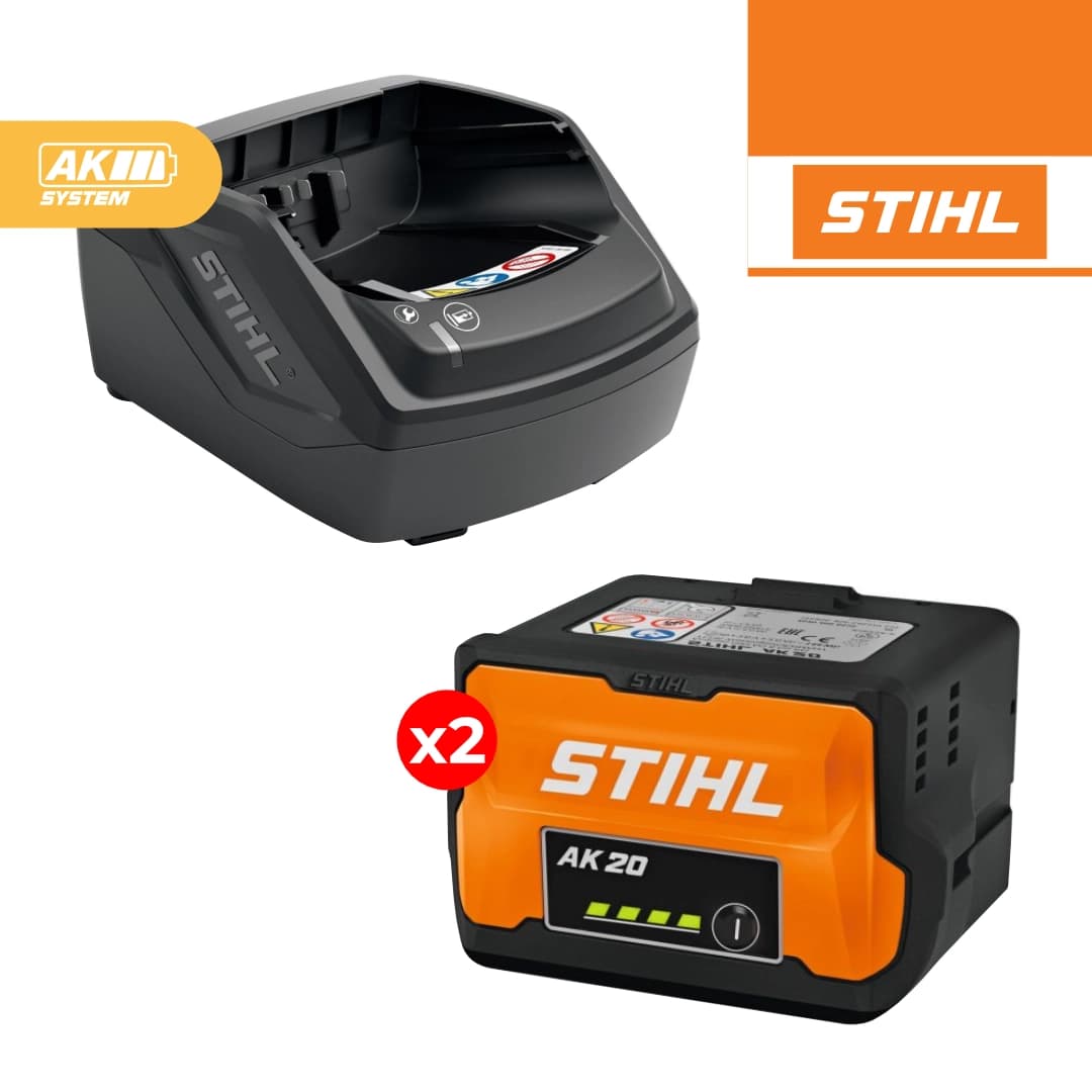 Kit Stihl 2 Baterias AK 20 + Carregador AL 101