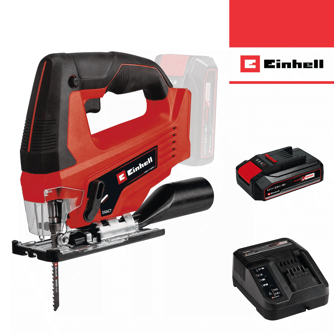 Serra Tico Tico Einhell TC-JS 18/70 Li + Bateria 18V 2.5Ah + Carregador